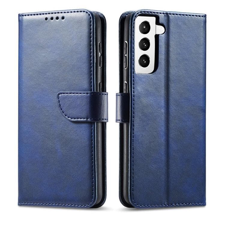 Galaxy S21 FE Plånboksfodral Magnet Elegant - Blå
