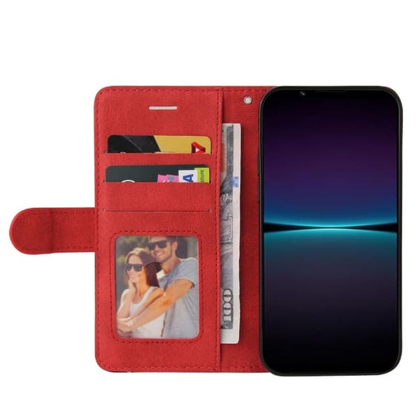 KT Lommebok-deksel til Sony Xperia 1 IV 5G - Rød