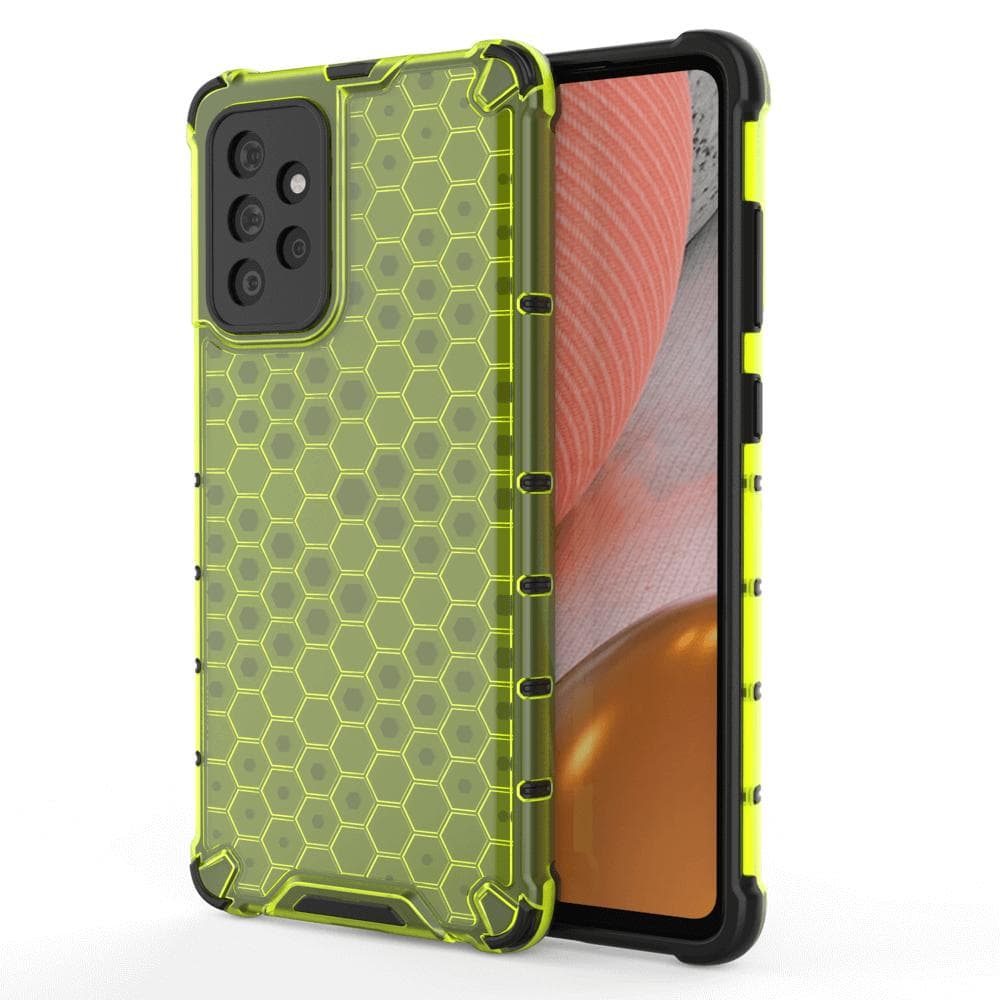 Honeycomb Armor Skal till Samsung Galaxy A72 4G - Grön