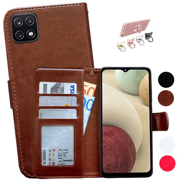Samsung Galaxy A22 5G - Mobiltaske / Leather Case White