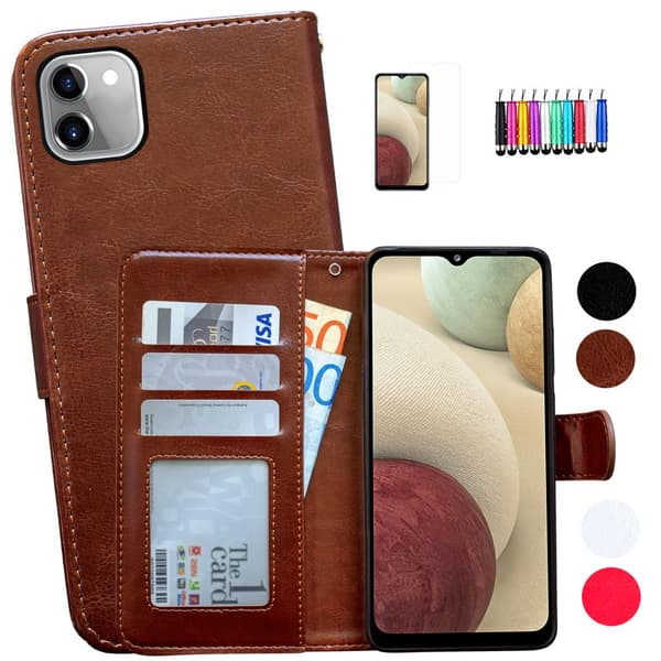 Samsung Galaxy A03 - Mobiltaske / Leather Case White