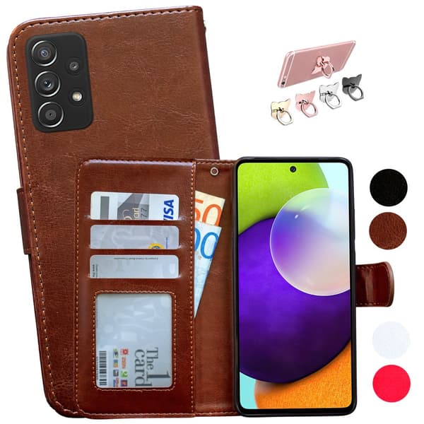 Samsung Galaxy A13 4G - Mobiltaske / Leather Case Brown
