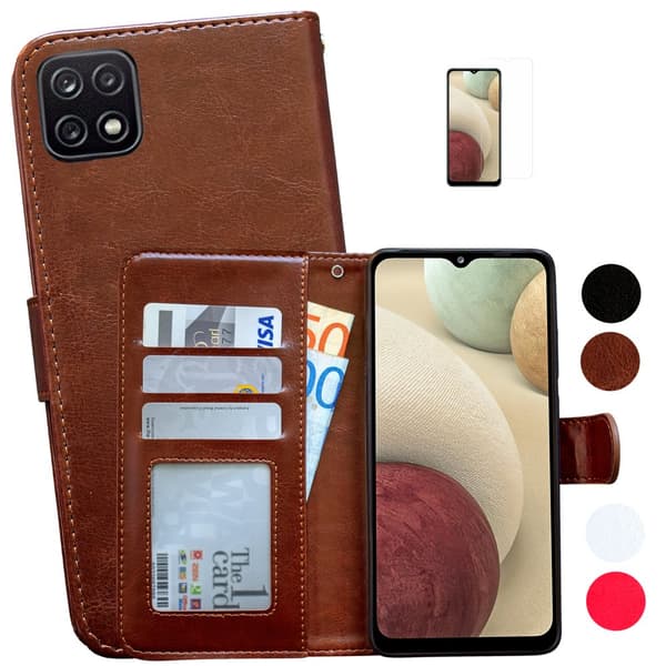 Samsung Galaxy A22 5G - Mobiltaske / Leather Case Black