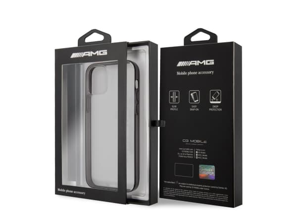 AMG AMHCP12LAESLBK iPhone 12 Pro Max transparent hardcase Metallic Painted