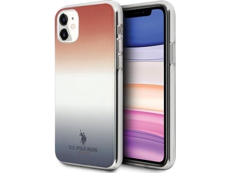 US Polo USHCN61TRDGRB iPhone 11 czerwono-niebieski/blue&red Gradient Pattern Collection