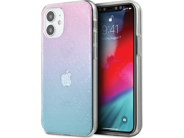 Guess GUHCP12S3D4GGBP iPhone 12 mini 5.4 sininen/vaaleanpunainen/sininen/vaaleanpunainen kotelo 4G 3D-kuvio kokoelma