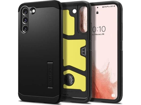Spigen Tough Armor, skydd, Samsung, Galaxy S22 5G, 15,5 cm (6.1"), Sort