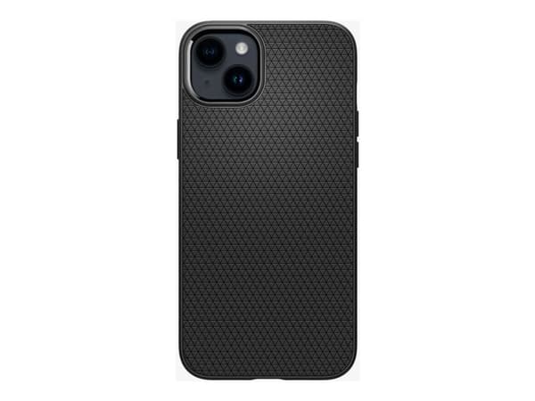 Spigen Liquid Air - Baksidesskydd för mobiltelefon - termoplastisk polyuretan (TPU) - mattsvart - för Apple iPhone 14