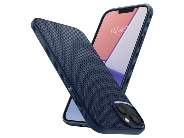 Spigen Liquid Air - Baksida till mobiltelefon - termoplastisk polyuretan (TPU) - marinblå - för Apple iPhone 14