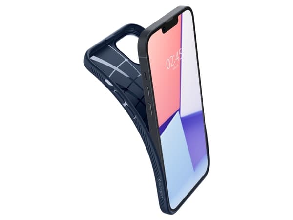 Spigen Liquid Air - Baksida till mobiltelefon - termoplastisk polyuretan (TPU) - marinblå - för Apple iPhone 14
