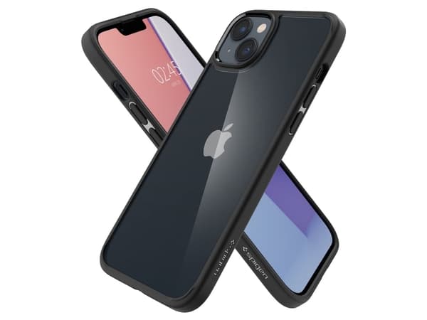 Spigen Ultra Hybrid - Baksidesskydd för mobiltelefon - polykarbonat, termoplastisk polyuretan (TPU) - mattsvart - för Apple iPhone 14 Plus