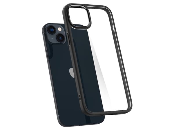 Spigen Ultra Hybrid - Baksidesskydd för mobiltelefon - polykarbonat, termoplastisk polyuretan (TPU) - mattsvart - för Apple iPhone 14 Plus