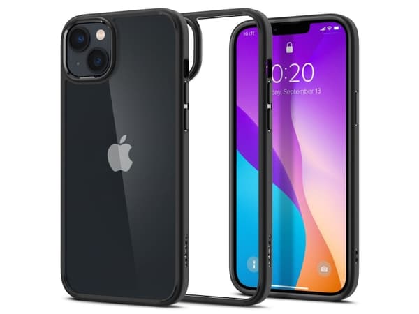 Spigen Ultra Hybrid - Baksidesskydd för mobiltelefon - polykarbonat, termoplastisk polyuretan (TPU) - mattsvart - för Apple iPhone 14 Plus