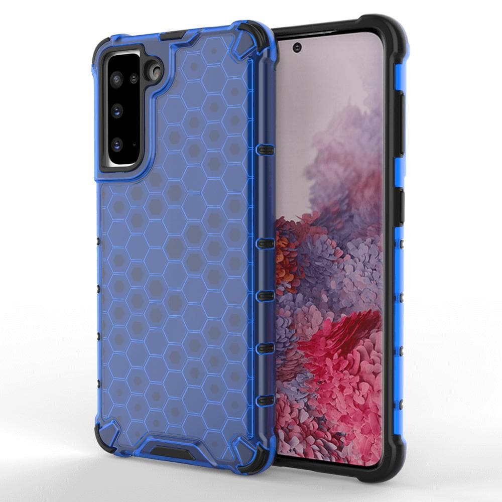 Honeycomb Armor Skal till Samsung Galaxy S21 5G - Blå