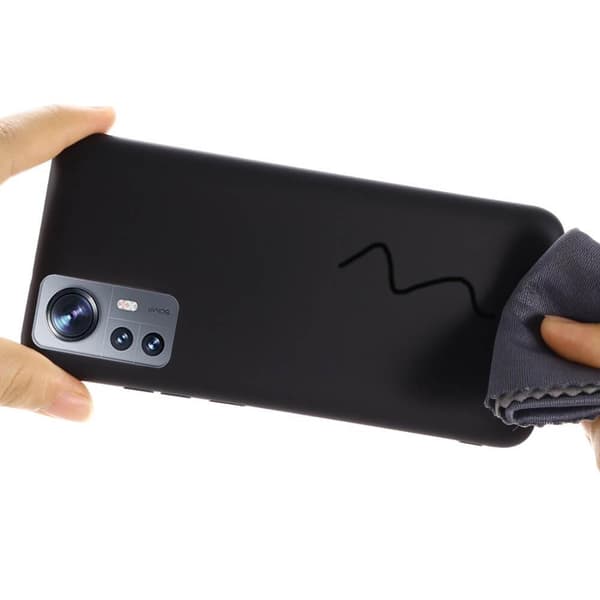 Liquid Silikon skal till Xiaomi 12 - Svart