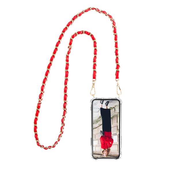 Boom Halsbandsrem Chain Inside - Maroon
