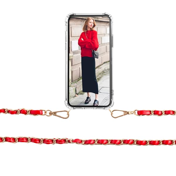 Boom Halsbandsrem Chain Inside - Maroon