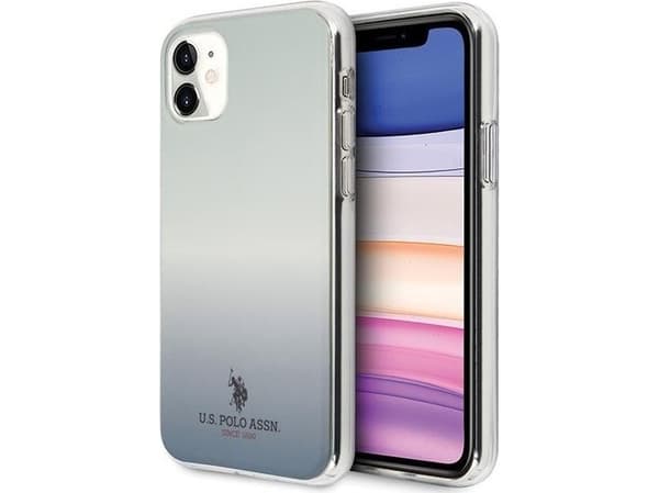 Deksel Us Polo Assn US Polo USHCN61TRDGLB iPhone 11 blå/blå gradientmønstersamling