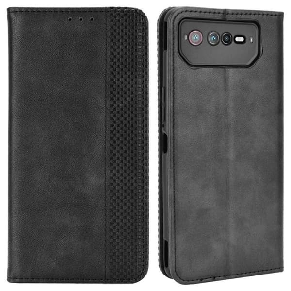 Wallet Stand Flip-telefonetui til Asus ROG Phone 6 5G/6 Pro 5G - Sort
