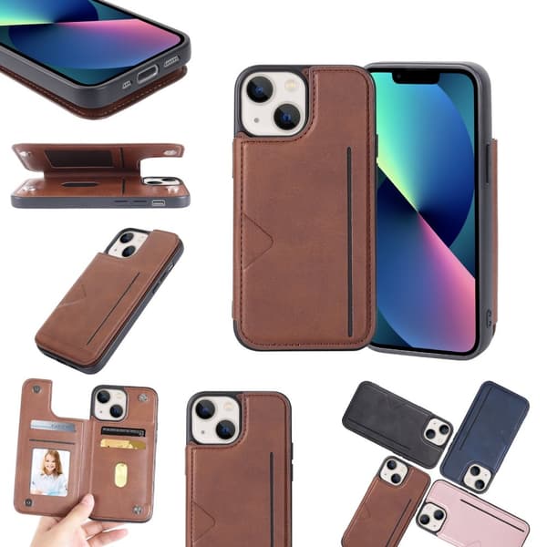 iPhone 14 Plus - Effektfullt Stilrent Skal med Korthållare