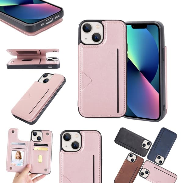 iPhone 14 Plus - Effektfullt Stilrent Skal med Korthållare