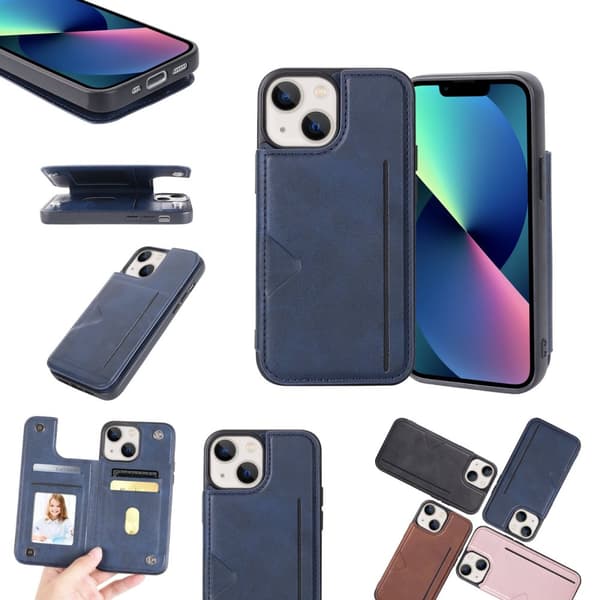 iPhone 14 Plus - Effektfullt Stilrent Skal med Korthållare