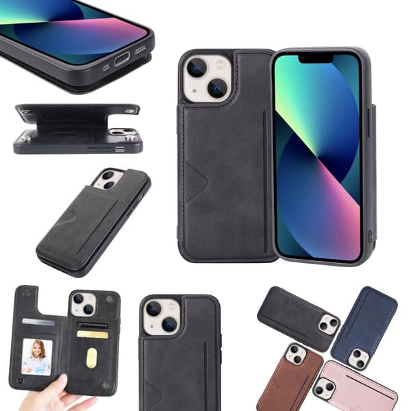 iPhone 14 Plus - Effektfullt Stilrent Skal med Korthållare