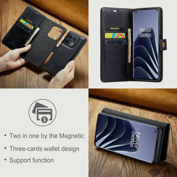 OnePlus 10 Pro 5G DG.MING Irrotettava 2-in-1-lompakkokuori