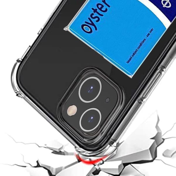 iPhone 14 - Stötdämpande Praktiskt Skal med Korthållare