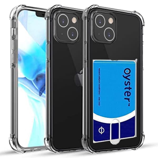 iPhone 14 - Stötdämpande Praktiskt Skal med Korthållare