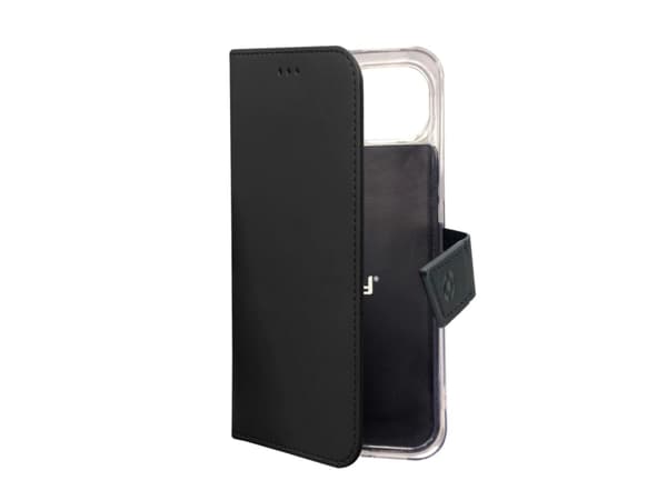 Celly Wally - Lommebok for mobiltelefon - fauxlær - svart - for Apple iPhone 14 Plus
