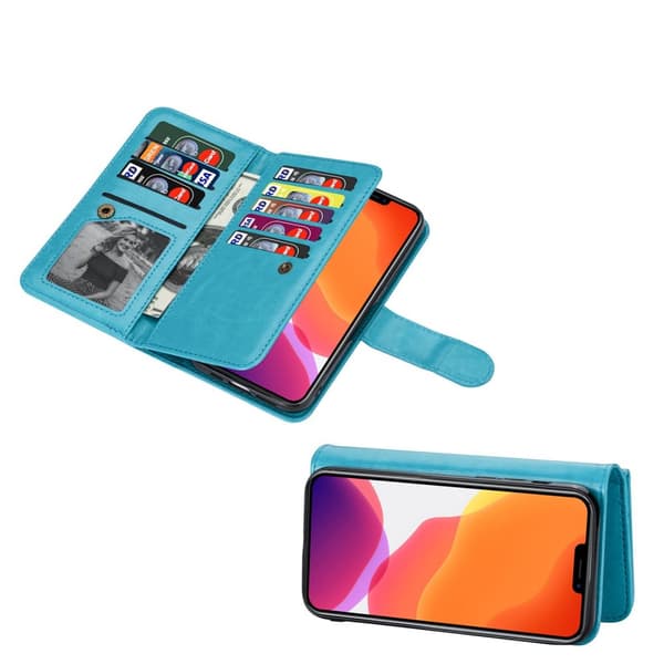 Praktiskt 9-Kort Pl�nboksfodral - iPhone 14 Plus