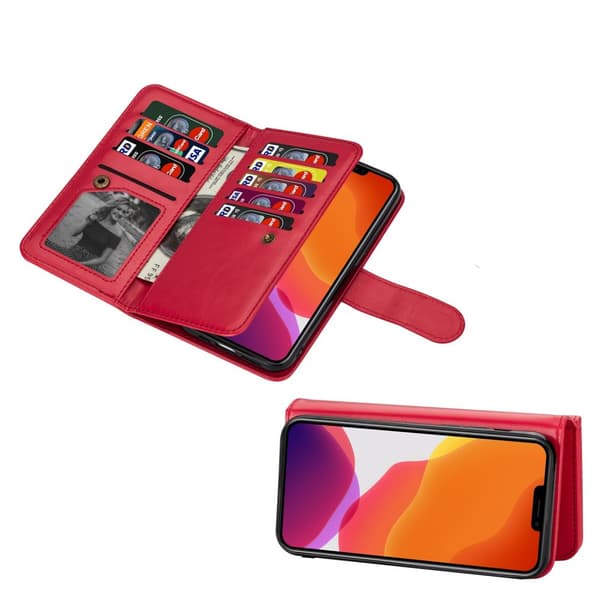 Praktiskt 9-Kort Pl�nboksfodral - iPhone 14 Plus