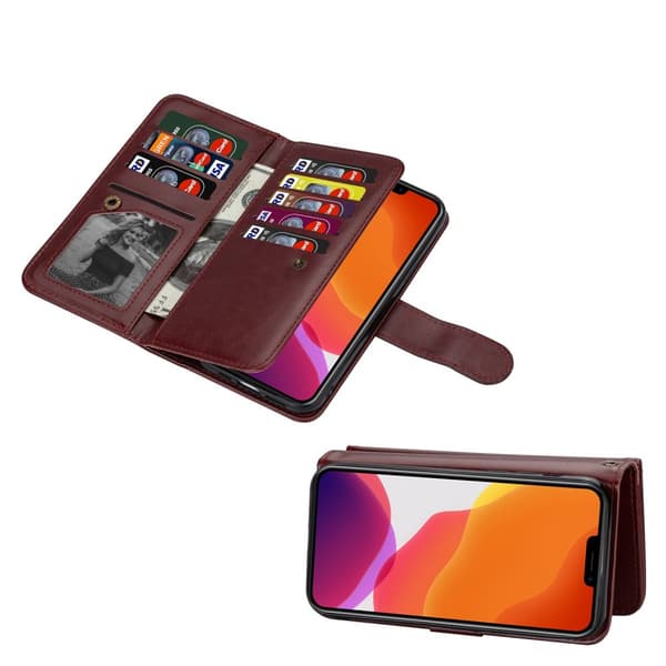 Praktiskt 9-Kort Pl�nboksfodral - iPhone 14 Plus