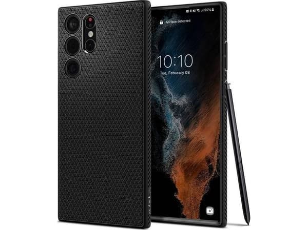 Spigen Liquid Air, Suojus, Samsung, Galaxy S22 Ultra 5G, 17,3 cm (6.8"), Musta