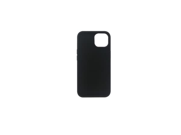 eSTUFF - Baksidesskydd för mobiltelefon - silk-touch - silikon - svart - för Apple iPhone 14