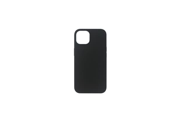 eSTUFF - Baksidesskydd för mobiltelefon - silk-touch - silikon - svart - för Apple iPhone 14