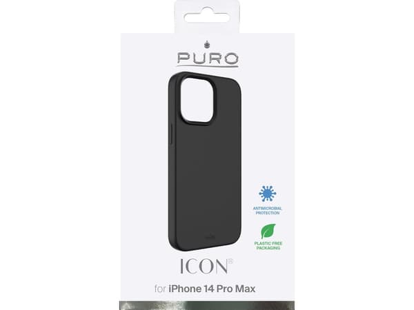 PURO IPC14P67ICONBLK, Etui, Apple, iPhone 14 Pro Max, 17 cm (6.7"), Sort