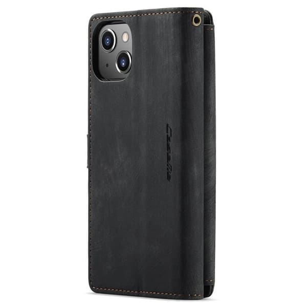 CASEME iPhone 14 Plånboksfodral C30 Zipper - Svart