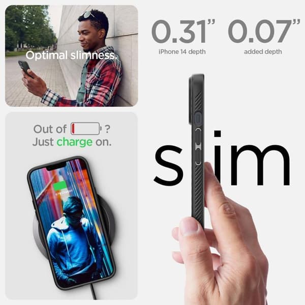 Spigen iPhone 14 Pro Max Skal Liquid Air - Matte Svart