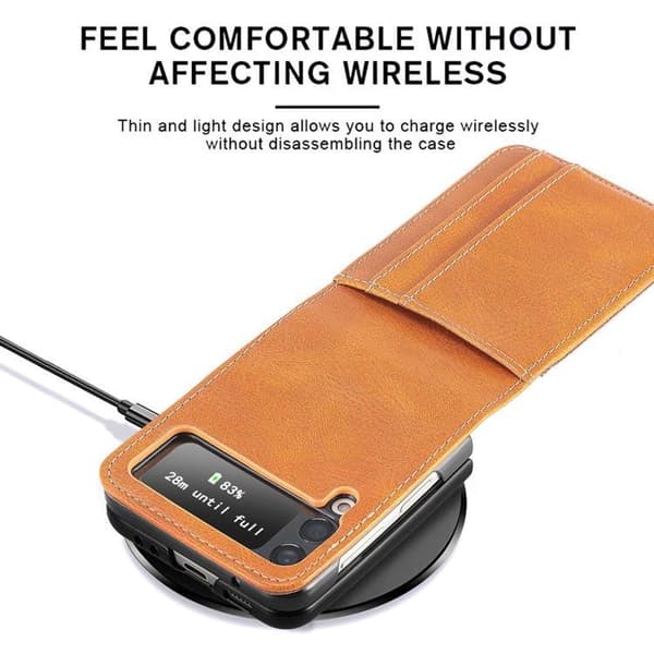 Galaxy Z Flip 4 Plånboksfodral Portable Folding - Röd