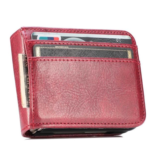 Galaxy Z Flip 4 Plånboksfodral Portable Folding - Röd