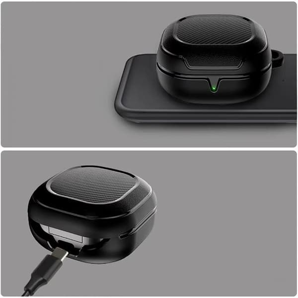 Galaxy Buds 2 Pro/2/Live/Pro Skal Rough Carbon - Svart