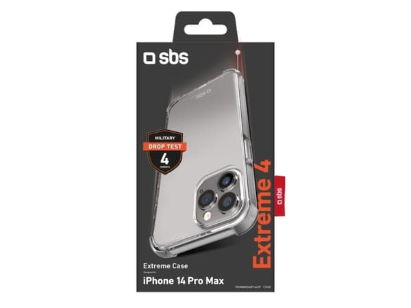 SBS Extreme X4, Etui, Apple, iPhone 14 Pro Max, 17 cm (6.7"), Gjennomsiktig