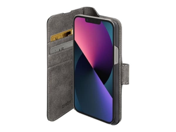 SBS TEBKWALIP1467K, Lommebok-etui, Apple, iPhone 14 Plus, 17 cm (6.7"), Sort
