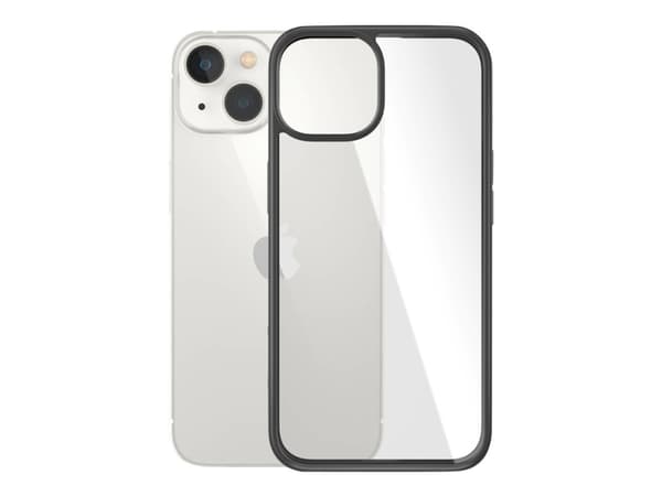 PanzerGlass HardCase - Black Edition - baksidesskydd för mobiltelefon - härdat glas, 100 % återvunnen plast - svart, transparent - för Apple iPhone 1