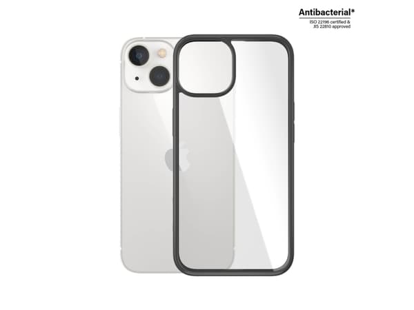 PanzerGlass HardCase - Black Edition - baksidesskydd för mobiltelefon - härdat glas, 100 % återvunnen plast - svart, transparent - för Apple iPhone 1