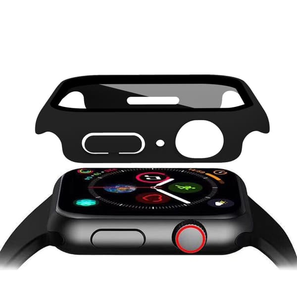 Apple Watch 7 (45mm) 2-i-1 Skal + Härdat glas - Svart