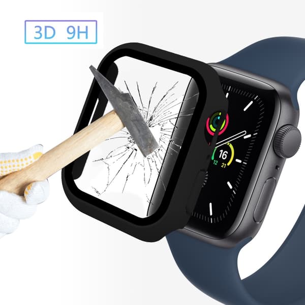 Apple Watch 7 (45mm) 2-i-1 Skal + Härdat glas - Svart