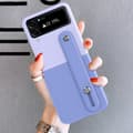 Miniatyrbild 5 av 7: Galaxy Z Flip 4 Skal Wrist Band Kickstand - Rosa
